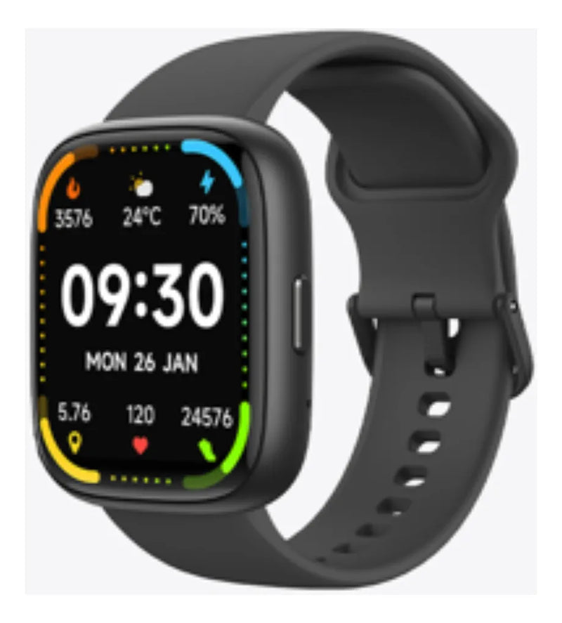Relógio Smartwatch Em Toque Alexa Ip68 Bluetooth 5.3 Caixa Branco Pulseira Preto Bisel Preto Desenho Da Pulseira Milanese
