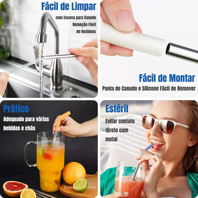 Copo Térmico Gigante 1,2l Inox Com Tampa E Inox Canudo